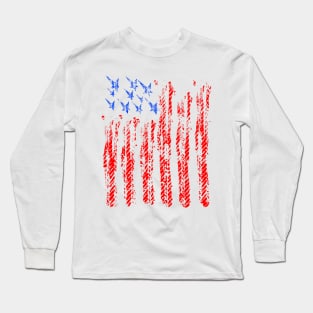 United States USA Flag Design Long Sleeve T-Shirt